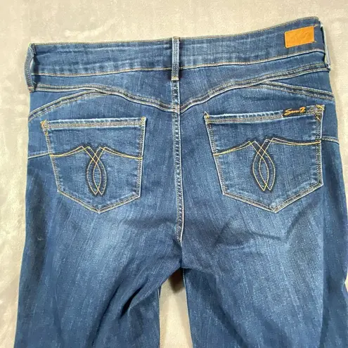 Seven 7 Jeans 14 Legging Booty Shaper Dark Wash Denim Blue 5 Pocket Ankle Length