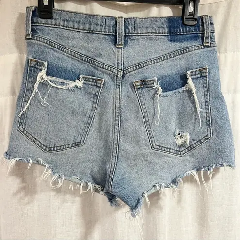 Abercrombie & Fitch Distressed High Rise Mom Shorts