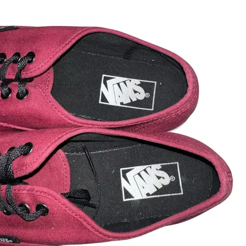 Vans  Authentic Burgundy Low Top Women's Size 8.5 Mens Size‎ 7 Shoes Sneakers