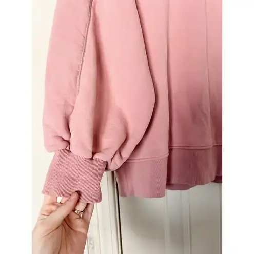 LIT Active Whisper Oversized Turtleneck Sweatshirt Pink Size XS