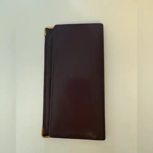 Cartier Long Wallet Bordeaux Leather Classic Luxury, Excellent Condition Vintage
