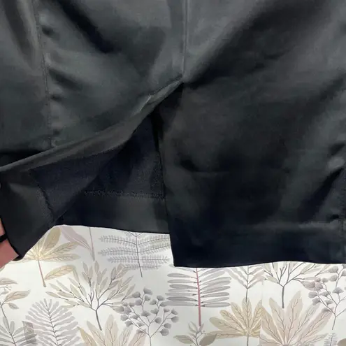 Body by Victoria Black Satin Pencil Skirt 10 Classic Sleek Career Silhouette