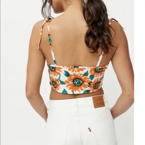 Daisy Street Large Floral Crop Size XS New