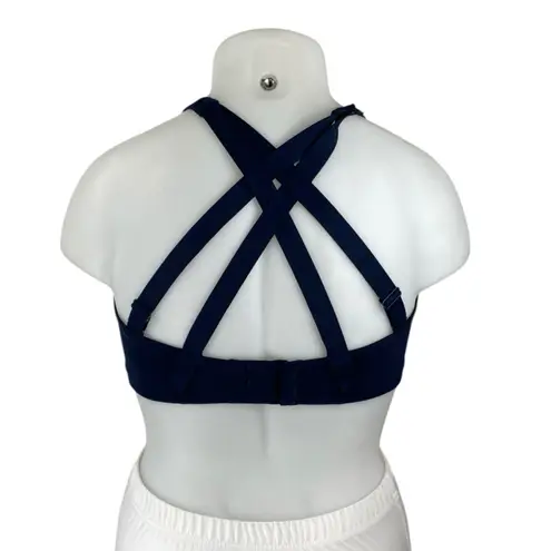 Lululemon Navy Blue Sleeveless Crossback Straps Sports Bra Crop Tank Top 36D Size undefined