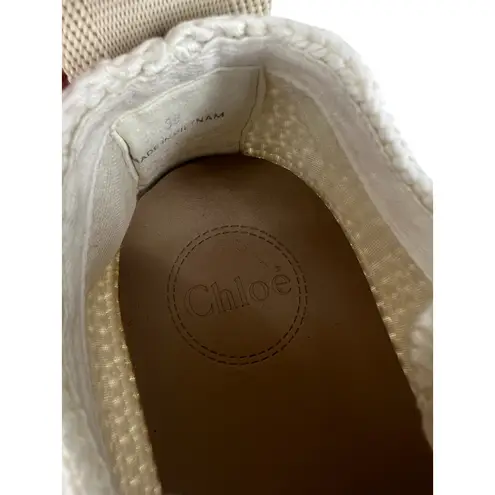 Chloé Chloe Lauren Crochet Sneakers in White