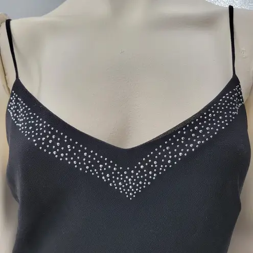 VTG Bora Prom Dress XL Black Bling Accent Sheer Layer Fairy Goth Evening Gown