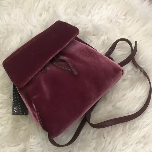 Street Level NEW Pink Mauve Purple Velvet Mini Backpack