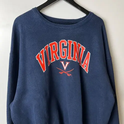 Vintage Y2K University of Virginia Navy Blue Crewneck Sweatshirt Classic Perfect Size undefined
