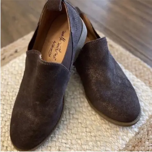 Coldwater Creek “Highland” Suede Brown Ankle Boots Size 6.5 W