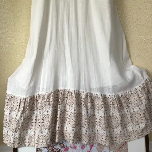 Solitaire *NWT*  Linen Blend Eyelet Puff Sleeves Maxi Dress  S thumbnail 7