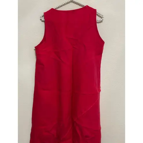 Eva Tralala Linen Dress Size Large Lagenlook Oversized Pink Cottage Comfort Maxi