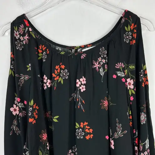 Velvet By Graham And Spencer Velvet Graham & Spencer Vivian Floral Print Cold-shoulder Top Size Small S A1689