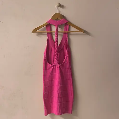 Arden B . Hot Pink Knit Bodycon Mini Dress Size XS GUC