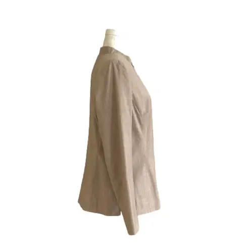 Isaac Mizrahi  for Target Beige Button Front Long Sleeve Blazer Jacket Size 14