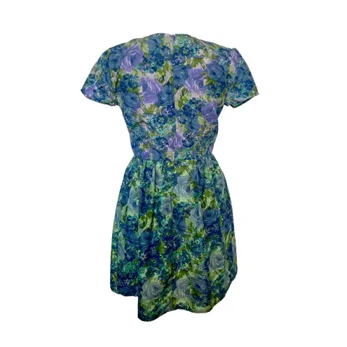 Mimi Chica NWOT Blue Purple Floral Dress | Vintage Retro 60s Feminine Princess