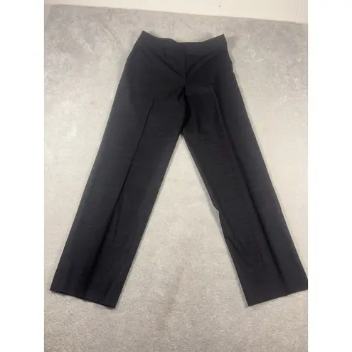 St. John Women Diana Dress Pants Trouser Size 10 Gray Wool Stretch Wide Leg