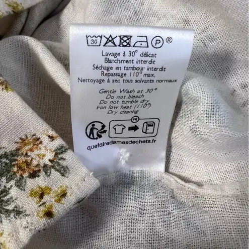 Sézane Sezane Max Shirt Button Down in Small Flowers Linen Sz 38/M