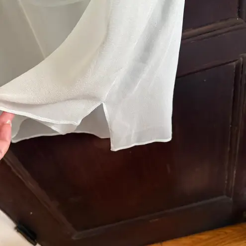 Elie Tahari | Sea Foam Green Silk Chiffon Sheer Drawstring Waist Swim Cover Up