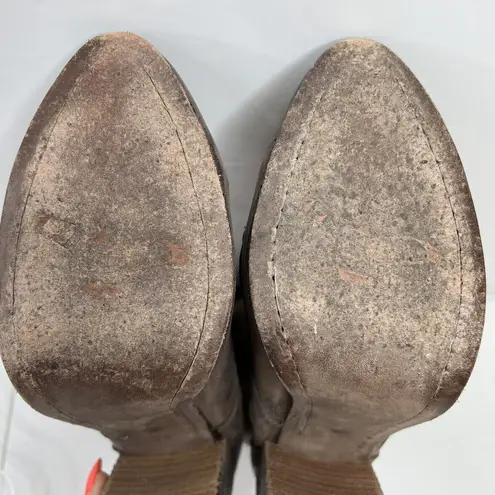 Freebird by Steven Size 9 Holis Boots Leather Heeled Zip Lace Up Brown Women's