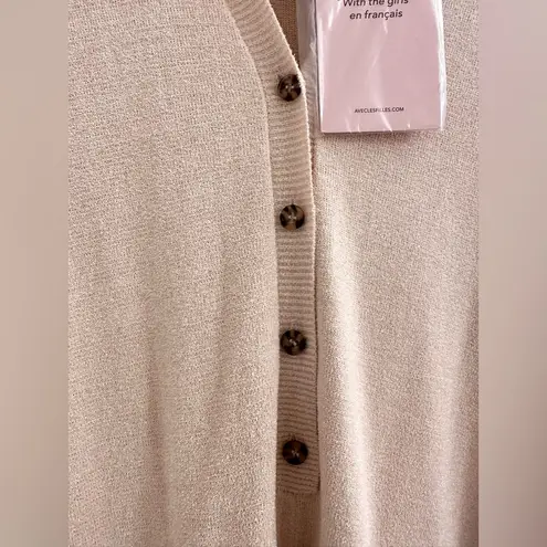 Avec Les Filles NWT Belted Knit Romper Color Oat / Beige Size M