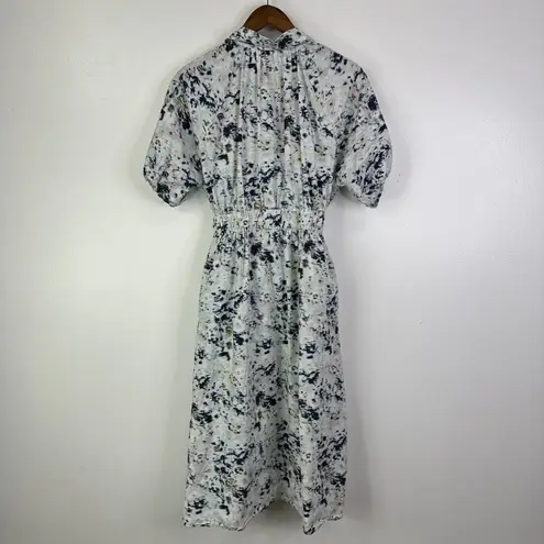 Jason Wu Blurred Poplin Belted Shirt Dress Blue Size 4