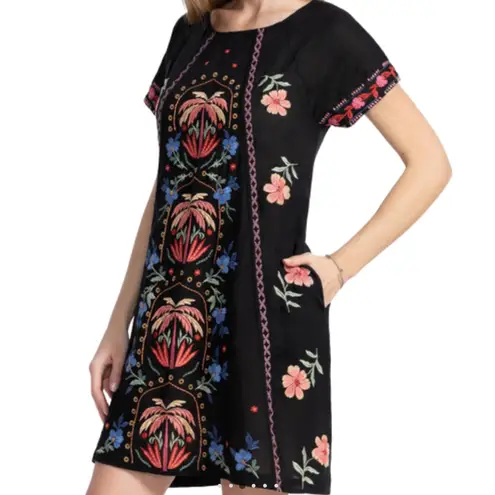 Johnny Was heavily embroidered Raglan Seamed Dress NWT