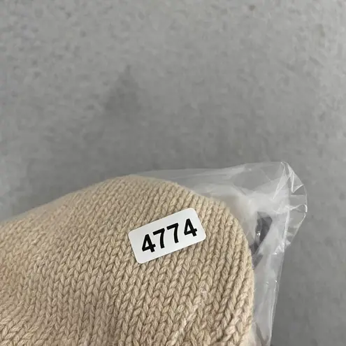 VTG Yarnworks Cardigan Women M Tan Cable Knit Gold Button Preppy Sweater Size M