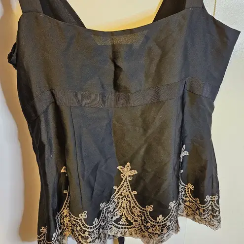 Loft dressy black top NWOT