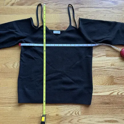 Dries Van Noten Merino Wool Cold Shoulder Sweater Black Women Sz XS Sexy Chic