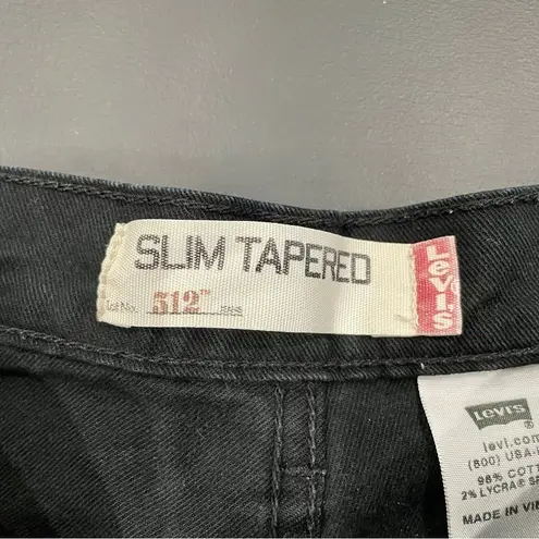 Levi's  Black 512 Slim Tapered Jeans