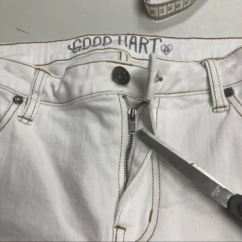 Matilda Jane GOOD HART Windsor Straight Crop Size 10 White Jeans Inseam:26”