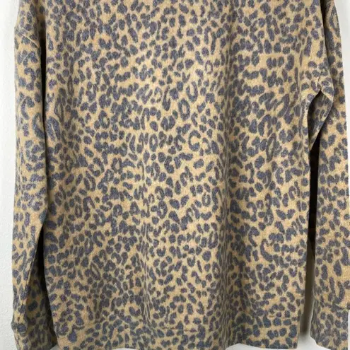 Nine Britton Fuzzy Animal Print Pullover Top Size XS (P15)