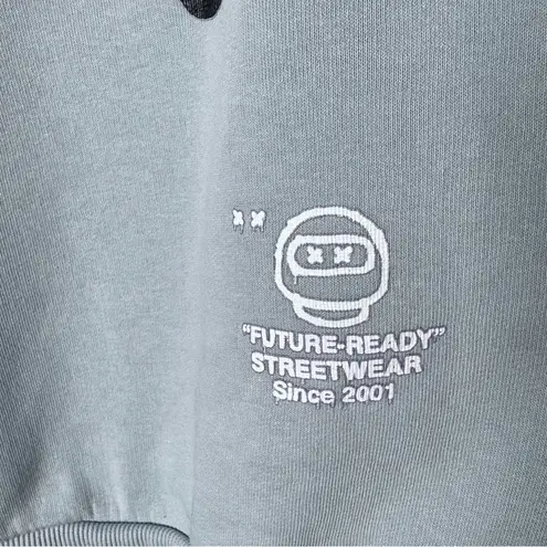 Bershka Vintage Naruto Sasuke 2002 Masashi Kishimoto Hoodie Light Blue Size XS