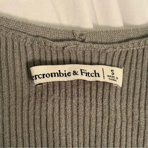 Abercrombie & Fitch  Sage Green Ribbed Duster Open Front Cardigan - Image 4