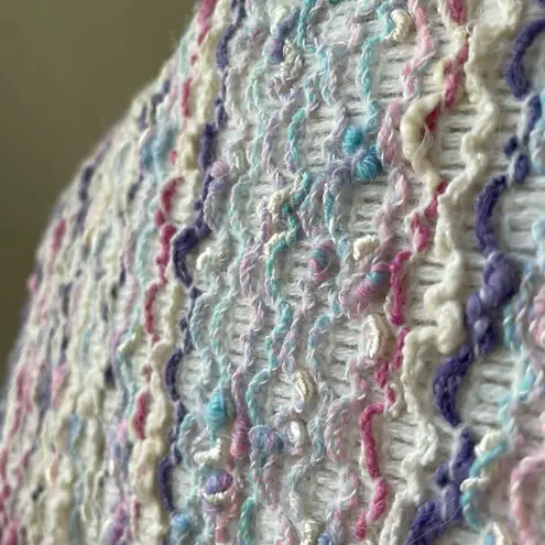 Vintage 70s Bonnie and Bill New York Sweater Short Sleeve Cropped S Blue