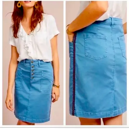 Pilcro and the Letterpress Blue Pencil Skirt