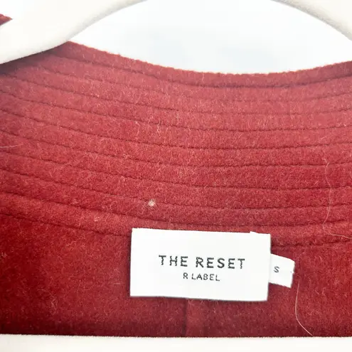 The Reset R Label Womens Fall Academia Wool Blend Downtown Coat Blazer Size S Orange