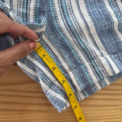 Briggs New York Blue and White High Waist Striped Shorts