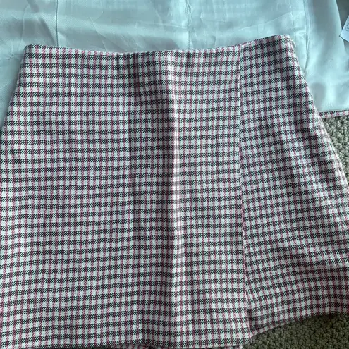 ZARA  Pink Houndstooth Blazer And Skort