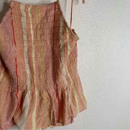 O'Neill  Striped Pink Halter Tank Top Size Medium