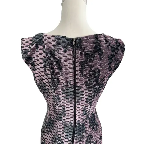 Gabby Skye Purple Black Velvet Cocktail Dress Size 10