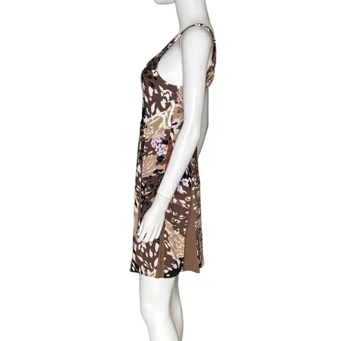 RACHEL Rachel Roy Women's Printed Mini Fit & Flare Dress Floral Camo Sz S NWT Brown