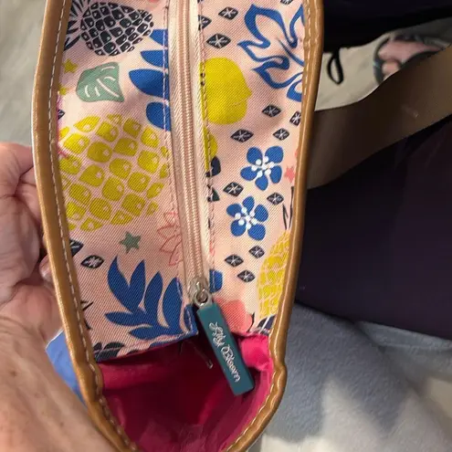 Lily bloom Pink and Blue Floral Tote Bag