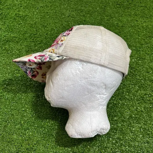 vintage blue bell ice cream Hat Pink Flowers Floral trucker Brenham TX Cow