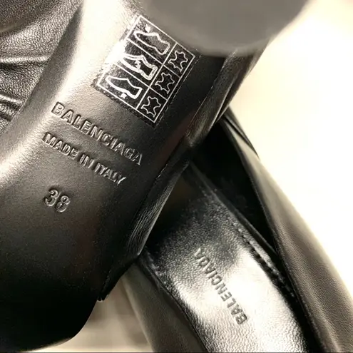 Balenciaga NEW 80mm Drapey Leather Pumps