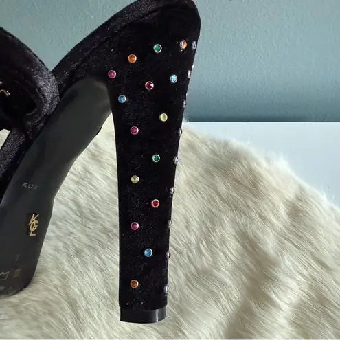 Kurt Geiger  London Molten Velvet Stud Platform Heels