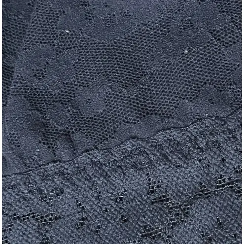 Gilly Hicks Hollister  Sydney Lace Bralette Black Ribbed Y2K Goth Coquette S