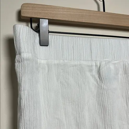 Lands End Women's Gauze Maxi Swim Cover Up Size Large White