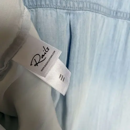 Rails Lex Short Sleeve Button Up in Light Vintage Dip Dye