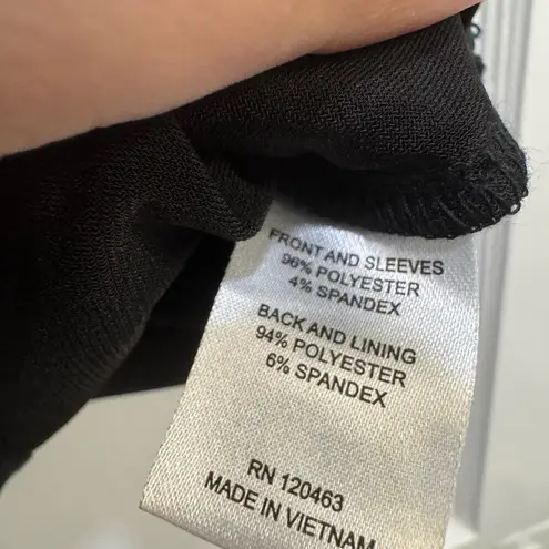 Violet b. Teal Sequin Short Sleeve Top – Size Large Blue